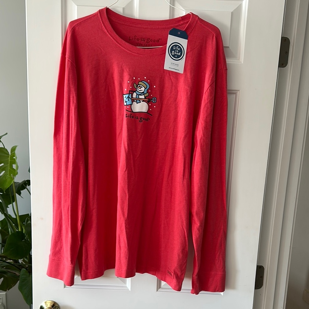 Life is Good Kids Red Long Sleeve Shirt